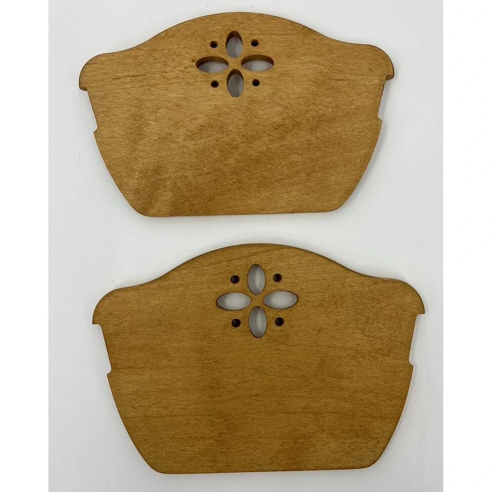 Longaberger Woodcrafts Bread Basket Wood Dividers Pair of 2 Vintage